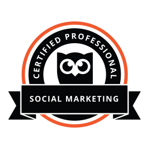 lauren's social marketing certification badge